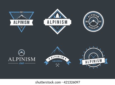 Alpinism logo set