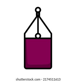 Alpinist Bucket Icon. Editable Bold Outline With Color Fill Design. Vector Illustration.
