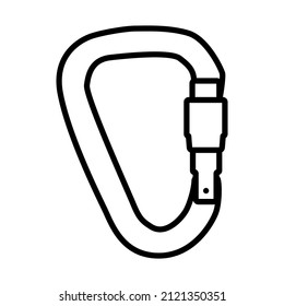 Alpinist Carabine Icon. Bold outline design with editable stroke width. Vector Illustration.