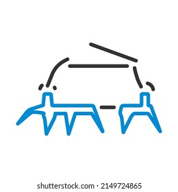 Alpinist Crampon Icon. Editable Bold Outline With Color Fill Design. Vector Illustration.