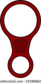 Alpinist Descender Icon. Editable Outline With Color Fill Design. Vector Illustration.
