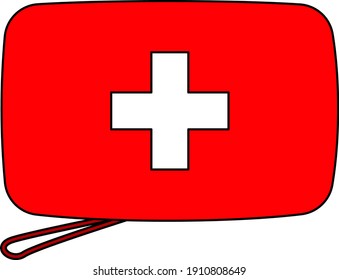 Alpinist First Aid Kit Icon. Editable Outline With Color Fill Design. Vector Illustration.