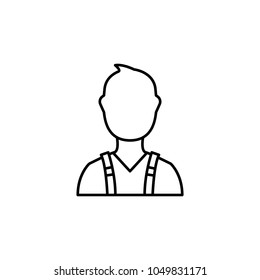 Alpinist line web icon. Alpinist vector icon. Alpinist line icon. 