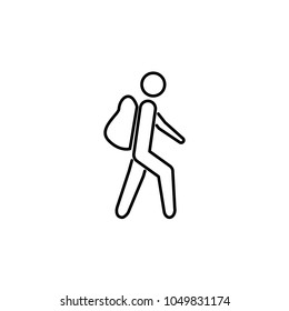 Alpinist line web icon. Alpinist vector icon. Alpinist line icon. 