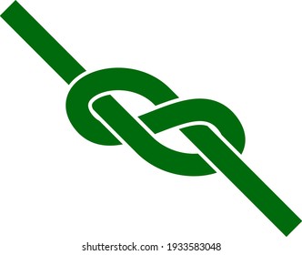 Alpinist Rope Knot Icon. Flat Color Design. Vector Illustration.