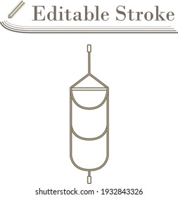 Alpinist Step Ladder Icon. Editable Stroke Simple Design. Vector Illustration.