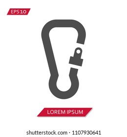 alpinist tools vector icon symbol