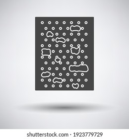 Alpinist Training Wall Icon. Dark Gray on Gray Background With Round Shadow. Vector Illustration.