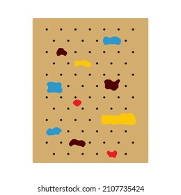 Icono de pared de entrenamiento alpinista. Diseño de color plano. Ilustración vectorial.