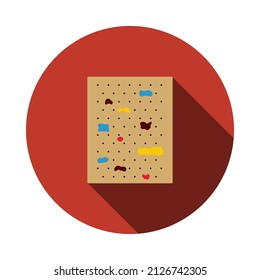 Icono de pared de entrenamiento alpinista. Diseño De Esténcil De Círculo Plano Con Sombra Larga. Ilustración vectorial.