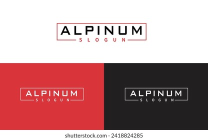 Alpinum is a icon viector logo