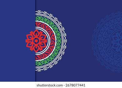 vetor de design alpona, vetor de design Mandala, ekushe fevereiro alpona, vetor de design de borda floral, borda vertical para banner