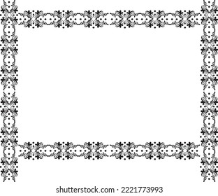 The Alpona flower frames the decorative border for the banner Vector illustration.