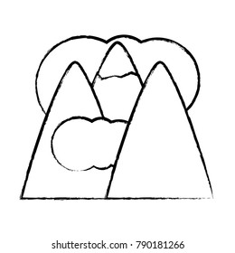 alps and clouds icon