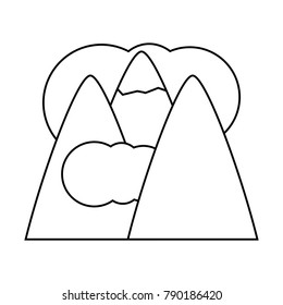alps and clouds icon