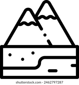 alps icon. Thin Linear Style Design Isolated On White Background