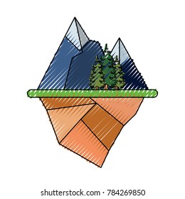 alps landscape icon