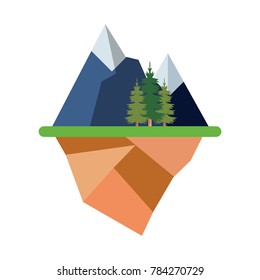 alps landscape icon