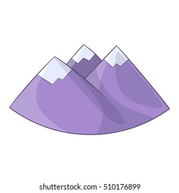 Alps mountain icon. Cartoon illustration of Alps vector icon for web design
