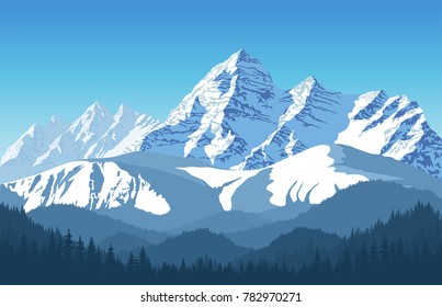 Alps mountain landscape at Europe Switzerland