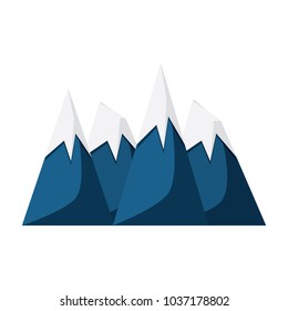 alps peakes icon over white background, vector illustration