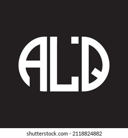 ALQ letter logo design on black background. ALQ 
creative initials letter logo concept. 