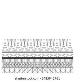 Al-Qatt Al-Asiri Inspired Geometric Pattern: Traditional Saudi Art Vector Illustration for Decorative Use