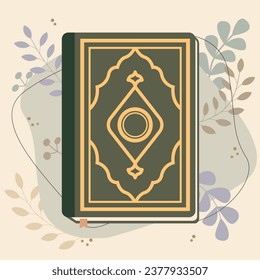 Al-Quran Cover Simple Flat Illustration