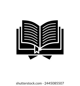 Al-Qur'an Icon - Glyph Icon - Editable Vector : Suitable for Islamic Theme and Other Graphic Related Assets.	