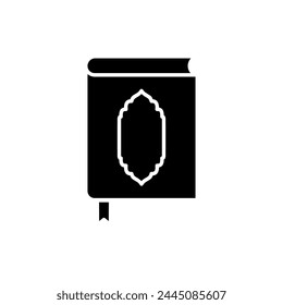 Al-Qur'an Icon - Glyph Icon - Editable Vektorgrafik : Geeignet für islamische Thema und andere Grafik verwandte Assets.	