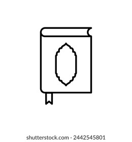 Al-Qur'an Icon - Line Icon - Bearbeitbarer Vektor : Geeignet für islamische Thema und andere Grafik ähnliche Vermögenswerte