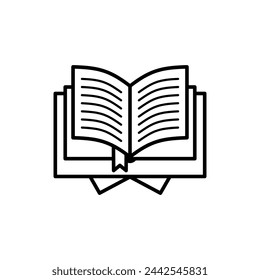 Al-Qur'an Icon - Line Icon - Editable Vector : Suitable for Islamic Theme and Other Graphic Related Assets