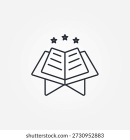 Vetor de ilustração Al-Quran isolado no fundo branco. Abra Al-quran.