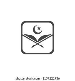 Alquran Logo Vector. Islamic Logo. Book Logo