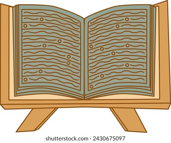 Al-Qur'an Moslem Buch Vektor Flat Design