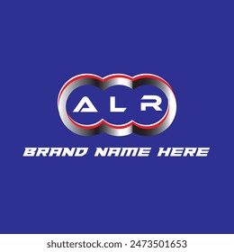ALR letter logo vector unique attractive creative modern initial design white color on blue color background ALR letter logo icon design

