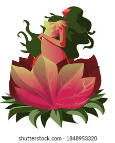 Alraune female half flower magical creature