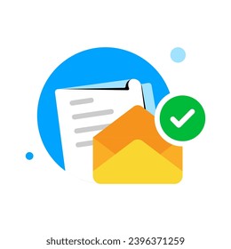 already done, all email message notification has been read concept illustration flat design vector. simple modern graphic element for empty state ui, infographic, icon