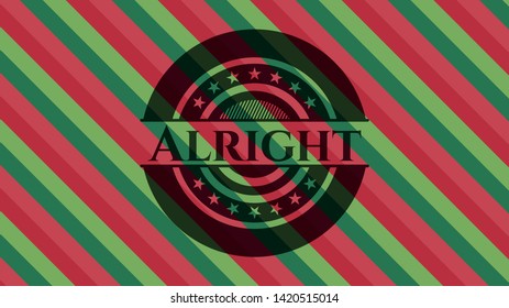 Alright christmas style emblem. Vector Illustration. Detailed.