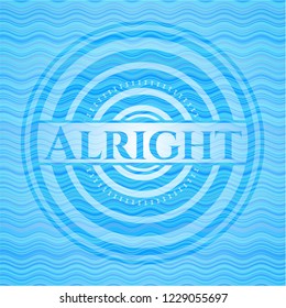 Alright water concept emblem.