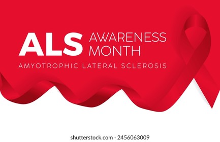 ALS (Amyotrophic lateral sclerosis) awareness month health awareness vector illustration. Disease prevention vector template for banner, card, background.