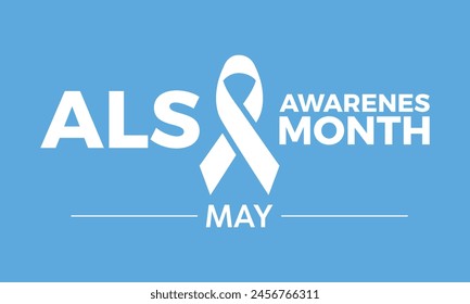 ALS (Amyotrophic lateral sclerosis) awareness month health awareness vector illustration. Disease prevention vector template for banner, card, background.