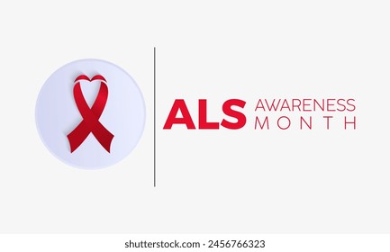 ALS (Amyotrophic lateral sclerosis) awareness month health awareness vector illustration. Disease prevention vector template for banner, card, background.