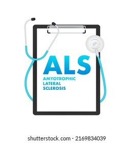 ALS Amyotrophic Lateral Sclerosis - progressive nervous system disease. Amyotrophic lateral sclerosis. Day background design
