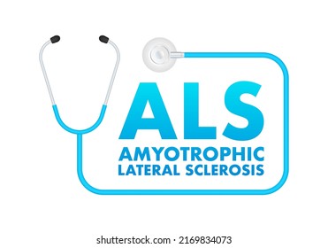 ALS Amyotrophic Lateral Sclerosis - progressive nervous system disease. Amyotrophic lateral sclerosis. Day background design