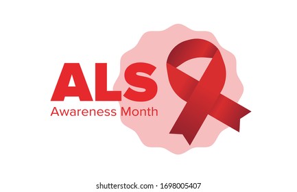 ALS Awareness Month. Amyotrophic lateral sclerosis. Annual campaign is held in May in United States. Control and protection. Prevention campaign. Medical health care concept. Vector illustration