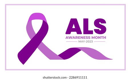 ALS Awareness Month background or banner design template. Amyotrophic lateral sclerosis background.