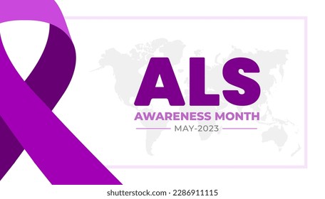 ALS Awareness Month background or banner design template. Amyotrophic lateral sclerosis background.