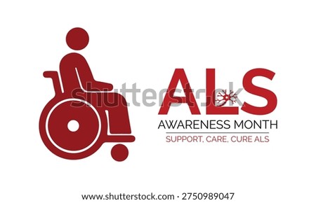 ALS Awareness Month banner design . Amyotrophic Lateral Sclerosis awareness campaign banner. Simple medical awareness Ribbon. Banner poster, flyer and background design template.