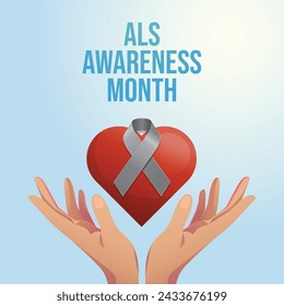 ALS Awareness Month design template good for celebration usage. ALS vector image. flat design ribbon. eps 10.